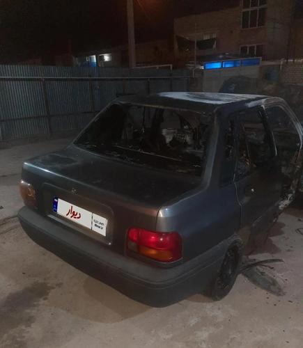 پراید سوخته مدل 89 مدارک کامل